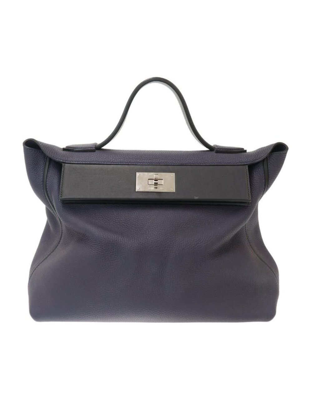 Hermes Sac Vanquatre 24/24 35 Handbag Navy